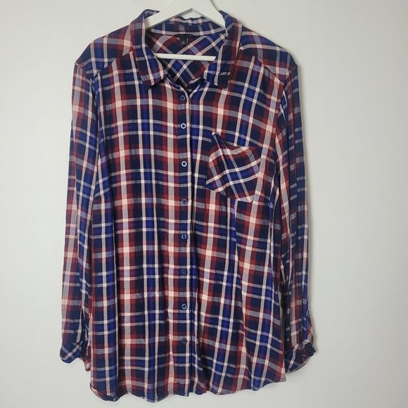 Torrid Lizzie Rayon Twill Button-Up Long Sleeve Shirt Women's Size 3X - Picture 3 of 12
